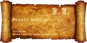 Miszti Noémi névjegykártya